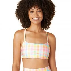 Beyond Yoga T-Back Luxe Bra Pastel Gingham NEW ARRIVALS