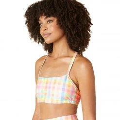 Beyond Yoga T-Back Luxe Bra Pastel Gingham NEW ARRIVALS