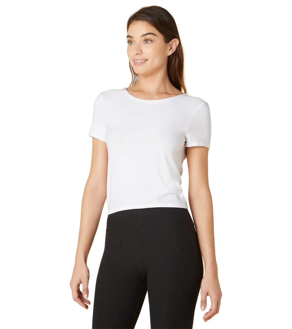 NEW ARRIVALS Beyond Yoga Featherweight Twist Out Tee Cloud White 4 NEW ARRIVALS Beyond Yoga Featherweight Twist Out Tee Cloud White