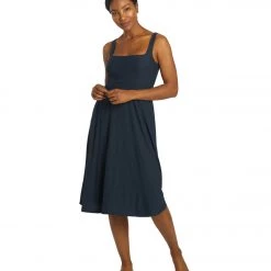 Beyond Yoga Featherweight At The Ready Square Neck Dress Nocturnal Navy NEW ARRIVALS