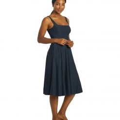 Beyond Yoga Featherweight At The Ready Square Neck Dress Nocturnal Navy NEW ARRIVALS