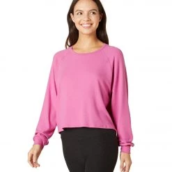 Beyond Yoga Slouchy Lounge Pullover Hibiscus Pink NEW ARRIVALS