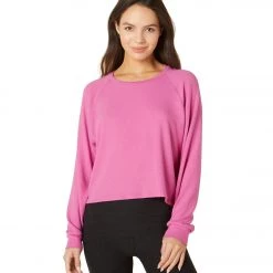 Beyond Yoga Slouchy Lounge Pullover Hibiscus Pink NEW ARRIVALS