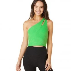 Beyond Yoga Spacedye Lost Your Mind Cropped Tank Honeydew Pop Heather