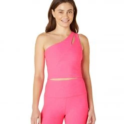 NEW ARRIVALS Beyond Yoga Spacedye Lost Your Mind Cropped Tank Electric Pink Heather