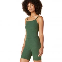 Beyond Yoga Spacedye Get In Gear Biker Jumpsuit Vetiver Green-Pine