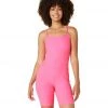 CLOTHING Beyond Yoga Spacedye Get In Gear Biker Jumpsuit Electric Pink Heather