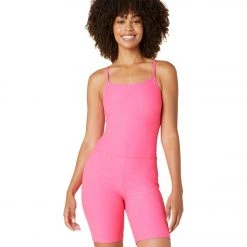 CLOTHING Beyond Yoga Spacedye Get In Gear Biker Jumpsuit Electric Pink Heather 13 CLOTHING Beyond Yoga Spacedye Get In Gear Biker Jumpsuit Electric Pink Heather