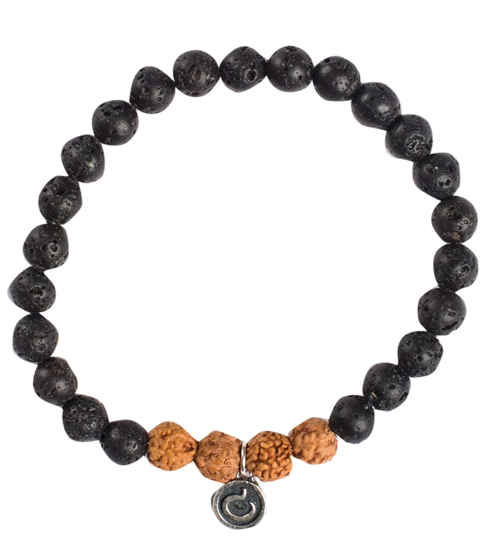 Mala Collective I Am Strong Bracelet Lava, Rudraksha ACCESSORIES 5 Mala Collective I Am Strong Bracelet Lava, Rudraksha ACCESSORIES