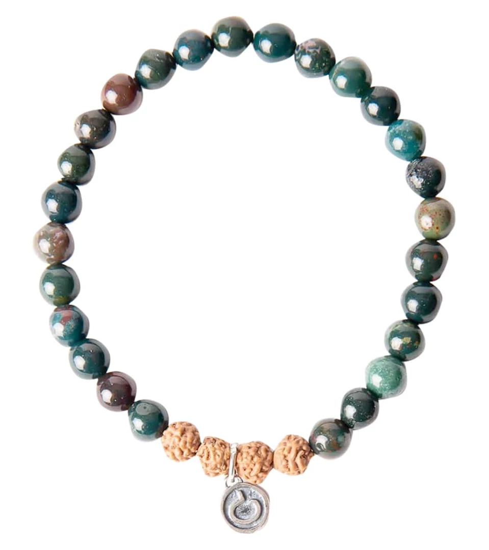 ACCESSORIES Mala Collective I Am Rising Bracelet Blood Stone, Rudraksha 3 ACCESSORIES Mala Collective I Am Rising Bracelet Blood Stone, Rudraksha