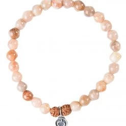 ACCESSORIES Mala Collective I Am Grateful Bracelet Sunstone, Rudraksha