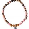 Mala Collective I Am Beautiful Bracelet Black Rhodonite, Rudra Ksha ACCESSORIES