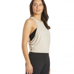 CLOTHING Varley Buckley Active Tank Silver Grey Marl 10 CLOTHING Varley Buckley Active Tank Silver Grey Marl