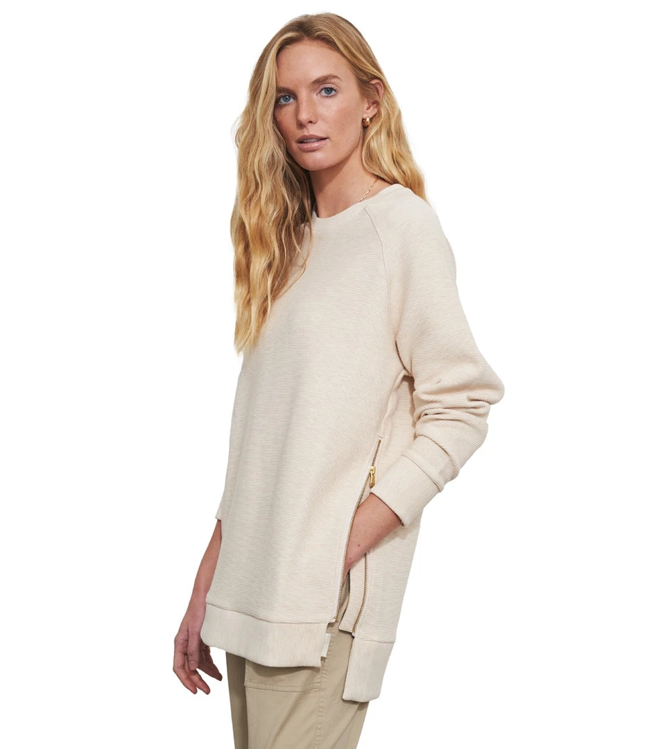 Varley Manning Sweatshirt Oatmeal Marl 4 Varley Manning Sweatshirt Oatmeal Marl