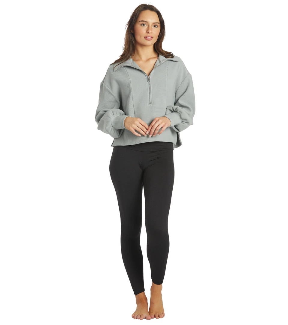 CLOTHING Varley Ramona Half Zip Quarry 6 CLOTHING Varley Ramona Half Zip Quarry
