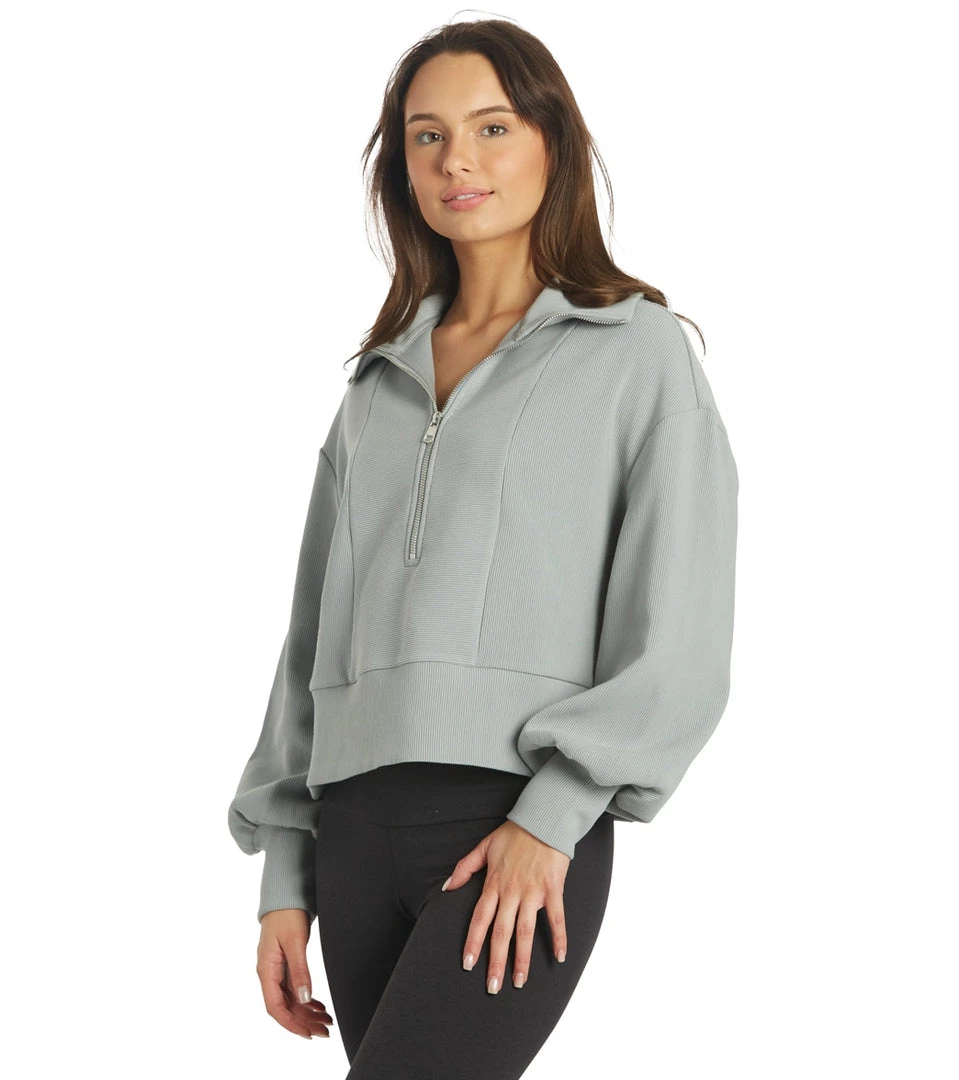 CLOTHING Varley Ramona Half Zip Quarry 7 CLOTHING Varley Ramona Half Zip Quarry
