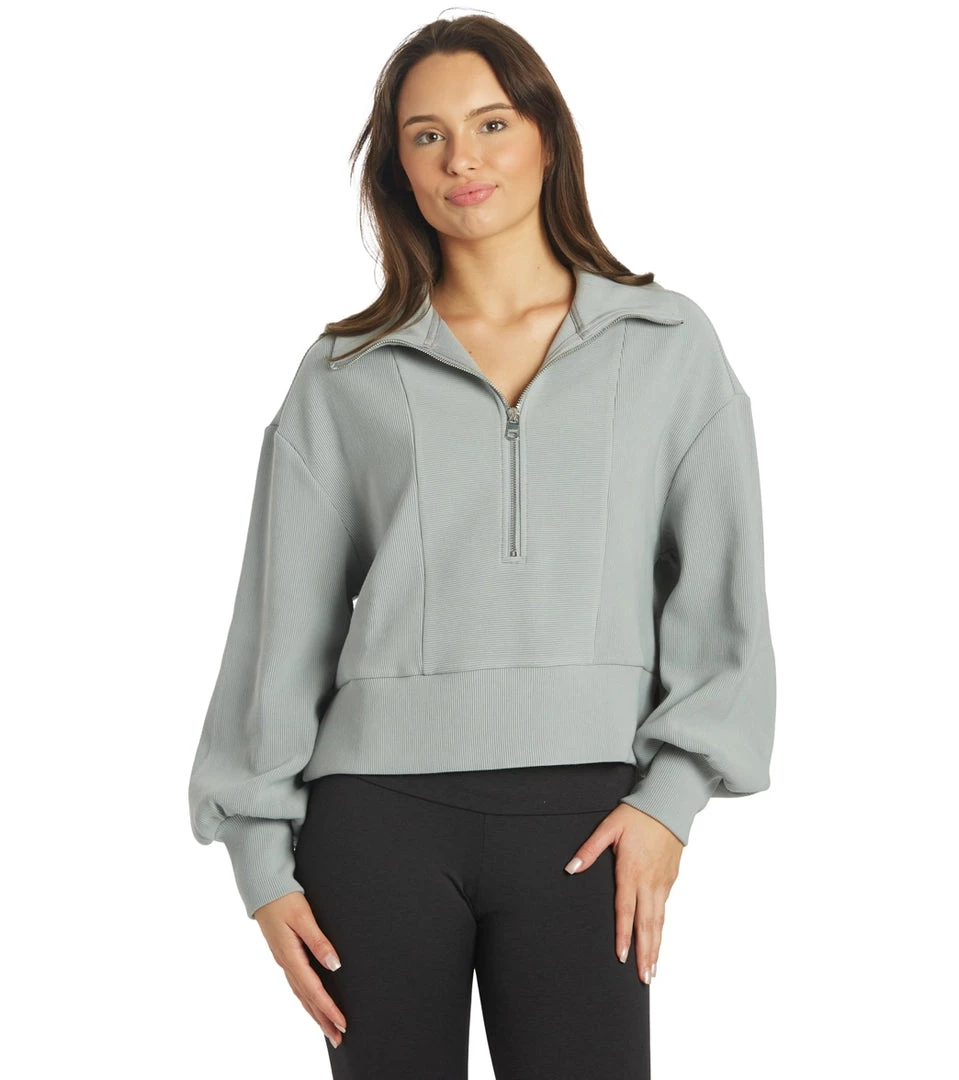CLOTHING Varley Ramona Half Zip Quarry 9 CLOTHING Varley Ramona Half Zip Quarry