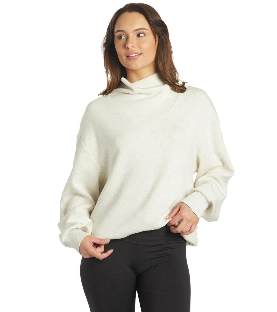 Varley Betsy Sweatshirt Ivory Marl CLOTHING 8 Varley Betsy Sweatshirt Ivory Marl CLOTHING