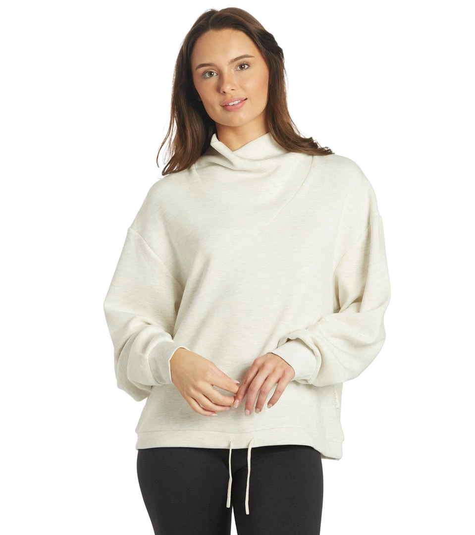 Varley Betsy Sweatshirt Ivory Marl CLOTHING 10 Varley Betsy Sweatshirt Ivory Marl CLOTHING