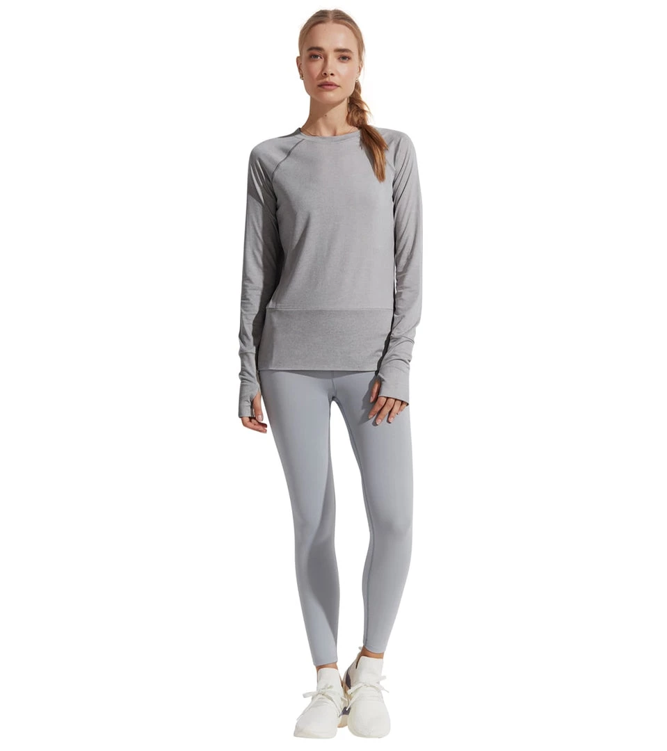 CLOTHING Varley Clara T-Shirt Grey Marl 5 CLOTHING Varley Clara T-Shirt Grey Marl