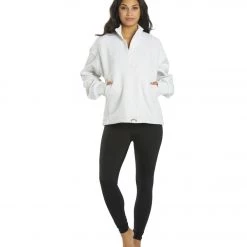 CLOTHING All Fenix Coco Zip Sweater White Marle