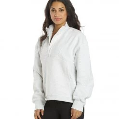 CLOTHING All Fenix Coco Zip Sweater White Marle