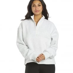 CLOTHING All Fenix Coco Zip Sweater White Marle