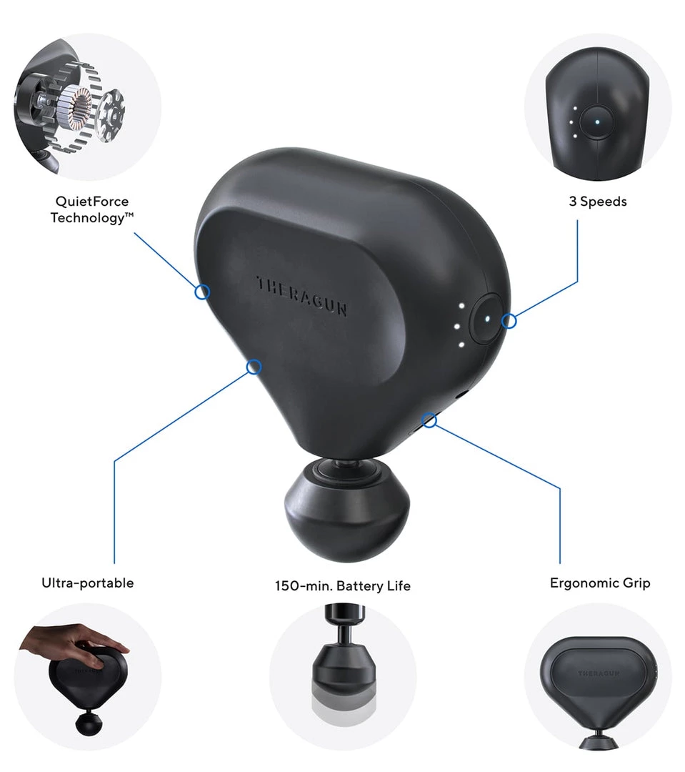 YOGA MATS & PROPS Theragun Mini Black 4 YOGA MATS & PROPS Theragun Mini Black