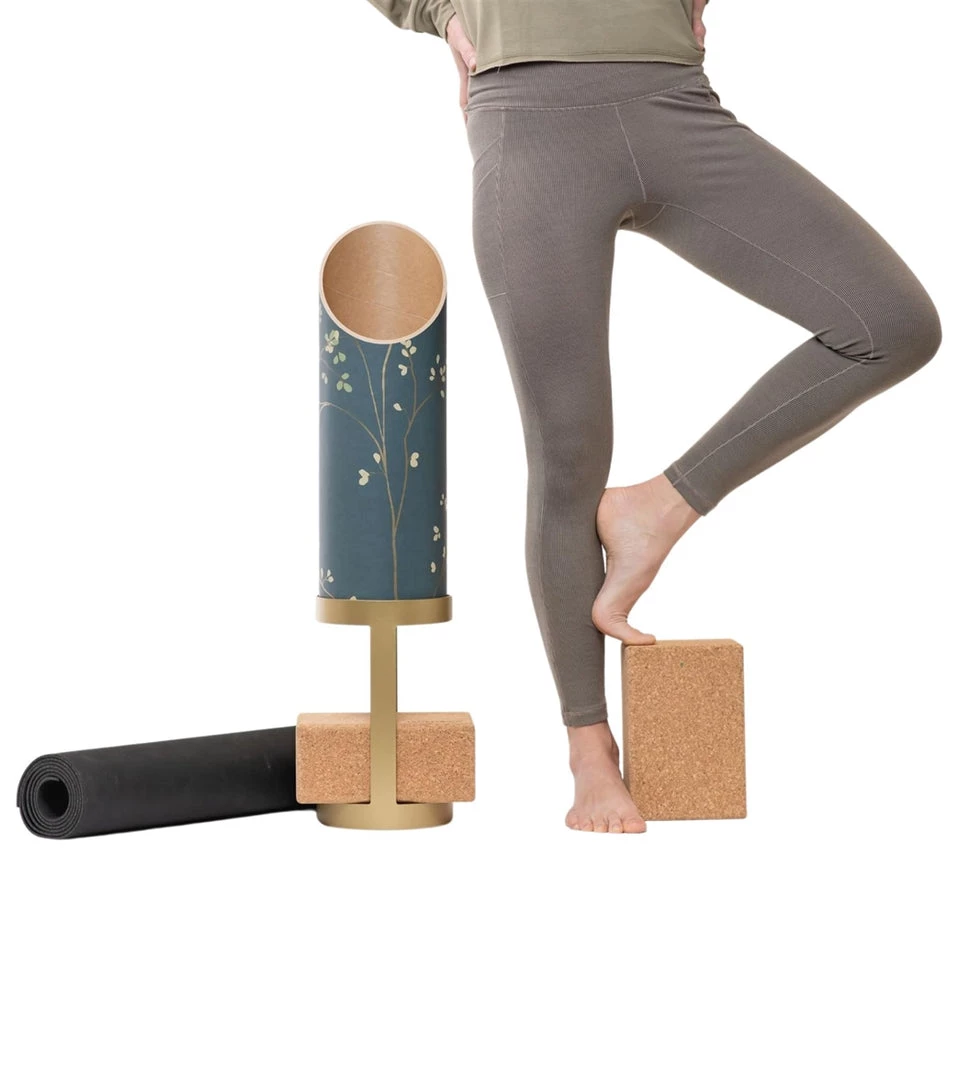 YOGA MATS & PROPS Mache Homi Yoga Mat Storage Tube | Manzanita Teal, Gold, Beige 6 YOGA MATS & PROPS Mache Homi Yoga Mat Storage Tube | Manzanita Teal, Gold, Beige