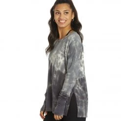 Glyder Lounge Long Sleeve Tee Black Tonal Leopard