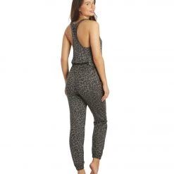 CLOTHING Glyder Leisure Jumpsuit Black Tonal Leopard