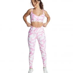 CLOTHING Year Of Ours Rio Giselle Leggings Pink/Bone 12 CLOTHING Year Of Ours Rio Giselle Leggings Pink/Bone