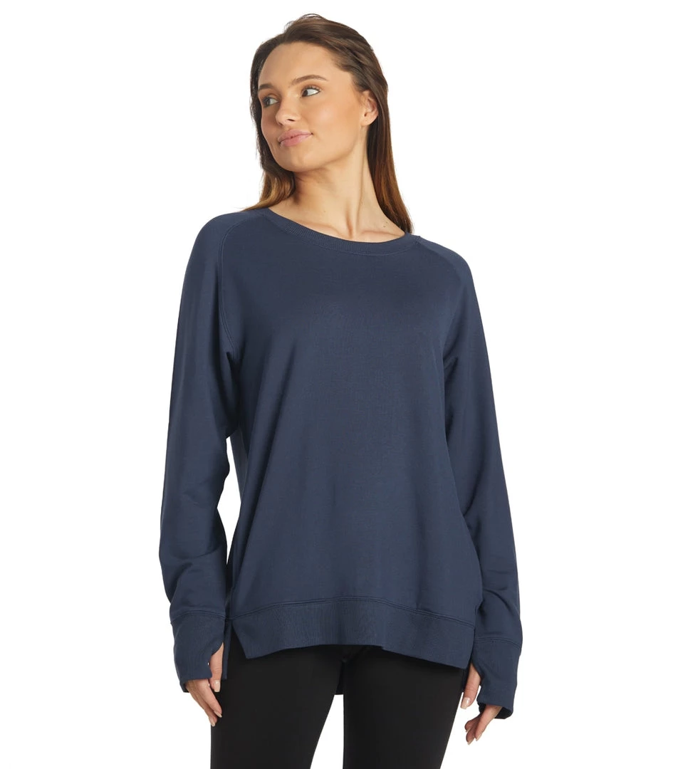 CLOTHING Tavi Cozy Sweatshirt Navy 3 CLOTHING Tavi Cozy Sweatshirt Navy