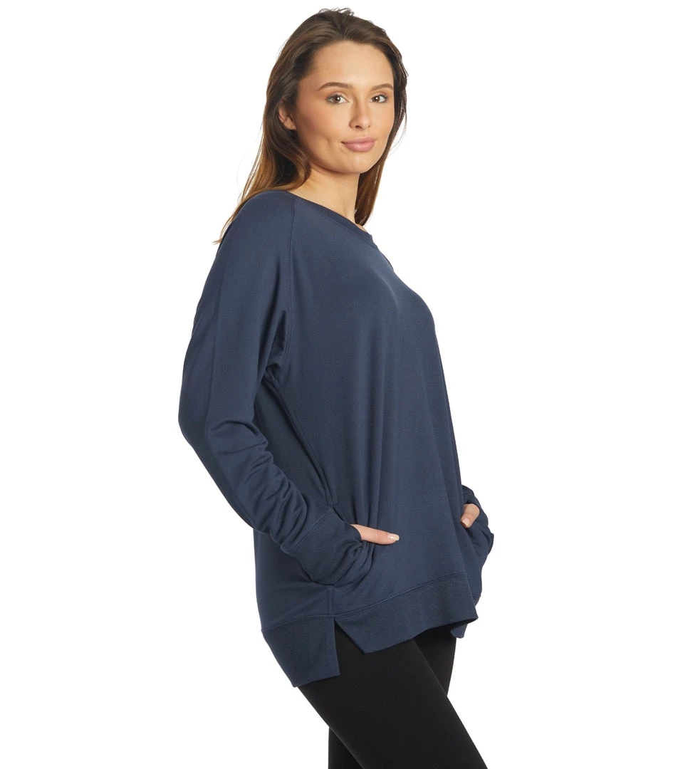 CLOTHING Tavi Cozy Sweatshirt Navy 4 CLOTHING Tavi Cozy Sweatshirt Navy