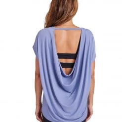 CLOTHING Onzie Drop Back Yoga Short Sleeve Tee Periwinkle