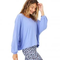 NEW ARRIVALS Onzie OM Long Sleeve Yoga Top Periwinkle