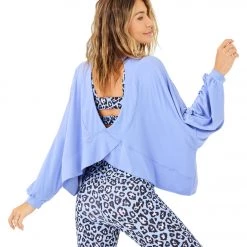 NEW ARRIVALS Onzie OM Long Sleeve Yoga Top Periwinkle