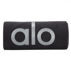 Alo Yoga Grounded No-Slip Mat Towel Black NEW ARRIVALS