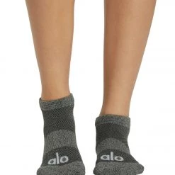 Alo Yoga Everyday Sock Dark Grey Heather/White