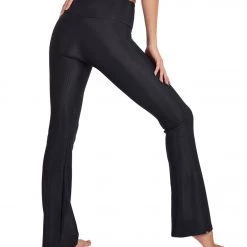 CLOTHING Onzie Rib Studio Flare Leg Pant Black Rib 10 CLOTHING Onzie Rib Studio Flare Leg Pant Black Rib