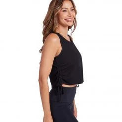 Onzie Side Tie Tank Black Core Rib NEW ARRIVALS 9 Onzie Side Tie Tank Black Core Rib NEW ARRIVALS