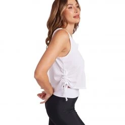 NEW ARRIVALS Onzie Side Tie Tank White Core Rib