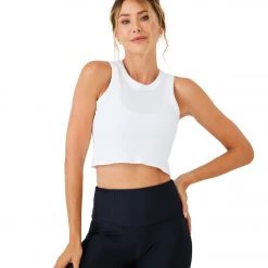 NEW ARRIVALS Onzie Sculpt Tank White Core Rib