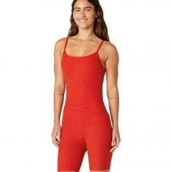 Beyond Yoga Spacedye Get In Gear Biker Jumpsuit Red Hot-Siren