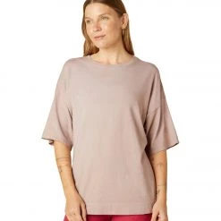 Yoga Tops Beyond Yoga Sweat Set Boyfriend Tee Washed Chai