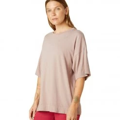 Yoga Tops Beyond Yoga Sweat Set Boyfriend Tee Washed Chai