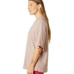 Yoga Tops Beyond Yoga Sweat Set Boyfriend Tee Washed Chai