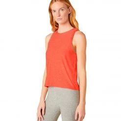 Beyond Yoga Featherweight Spacedye Rebalance Tank Fresh Coral Heather