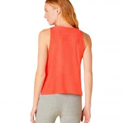 Beyond Yoga Featherweight Spacedye Rebalance Tank Fresh Coral Heather