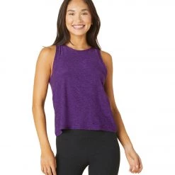 Beyond Yoga Featherweight Spacedye Rebalance Tank Purple Dahlia Heather